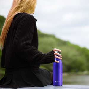 Purple Glitter 17oz Retro Water Bottle