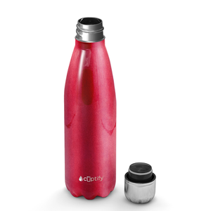 Red Glitter 17oz Retro Water Bottle