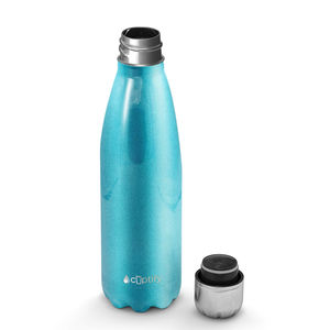 Seafoam Glitter 17oz Retro Water Bottle