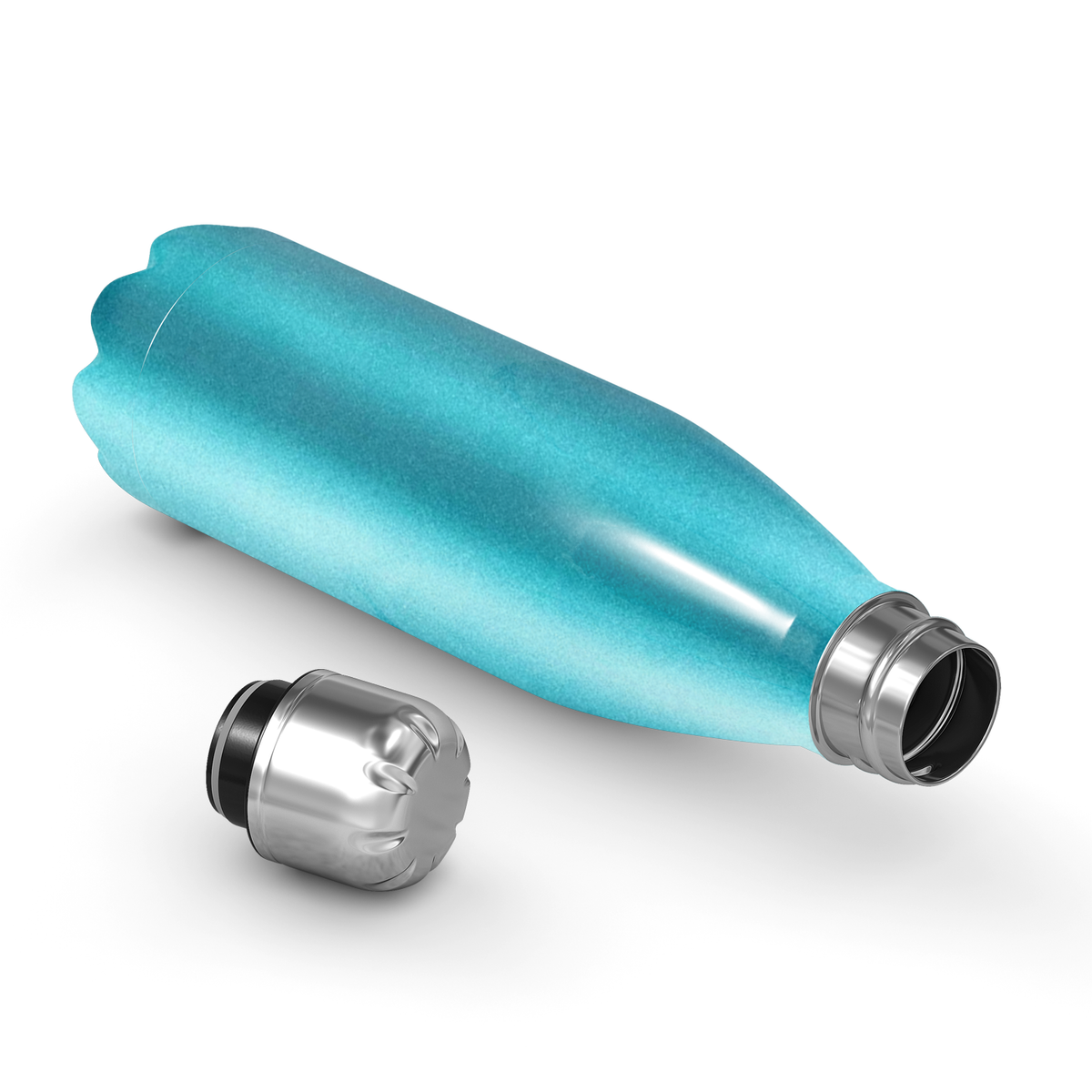 Seafoam Glitter 17oz Retro Water Bottle