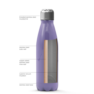 Lavender Gloss 17oz Retro Water Bottle