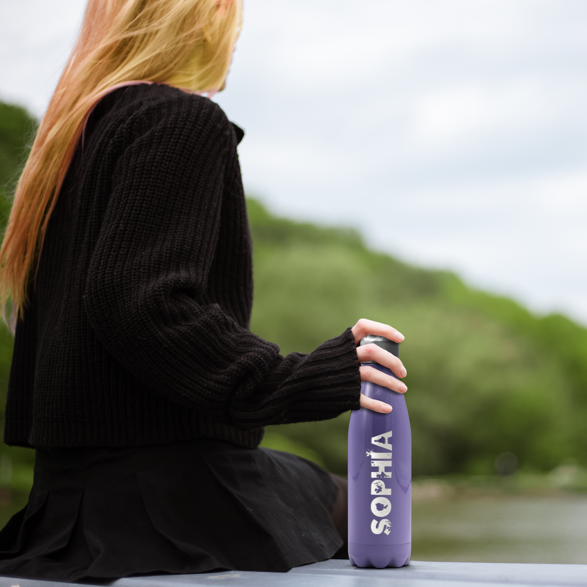 Cuptify Personalized on Lavender Gloss 17 oz Cola Can Bottle