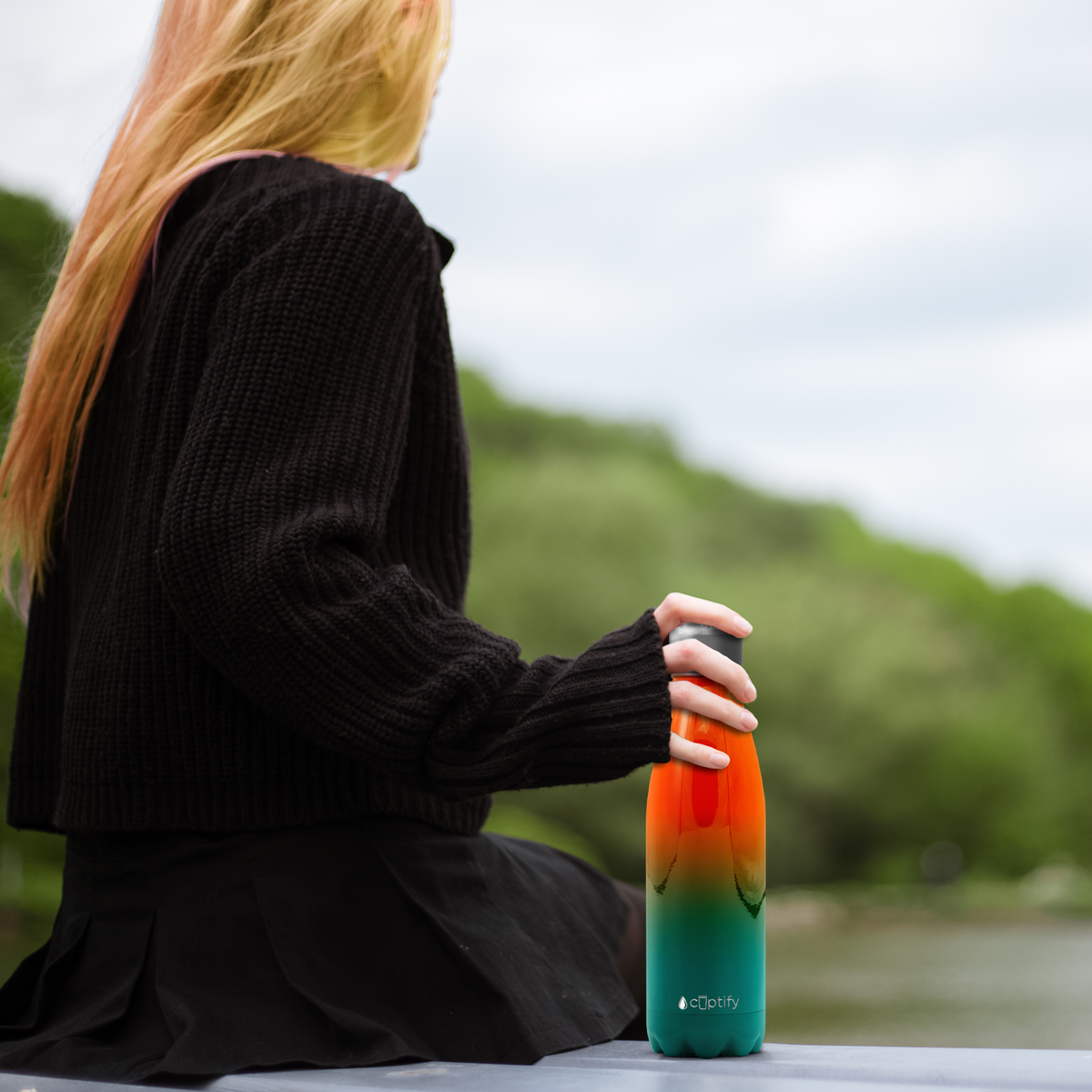 Miami Ombre 17oz Retro Water Bottle