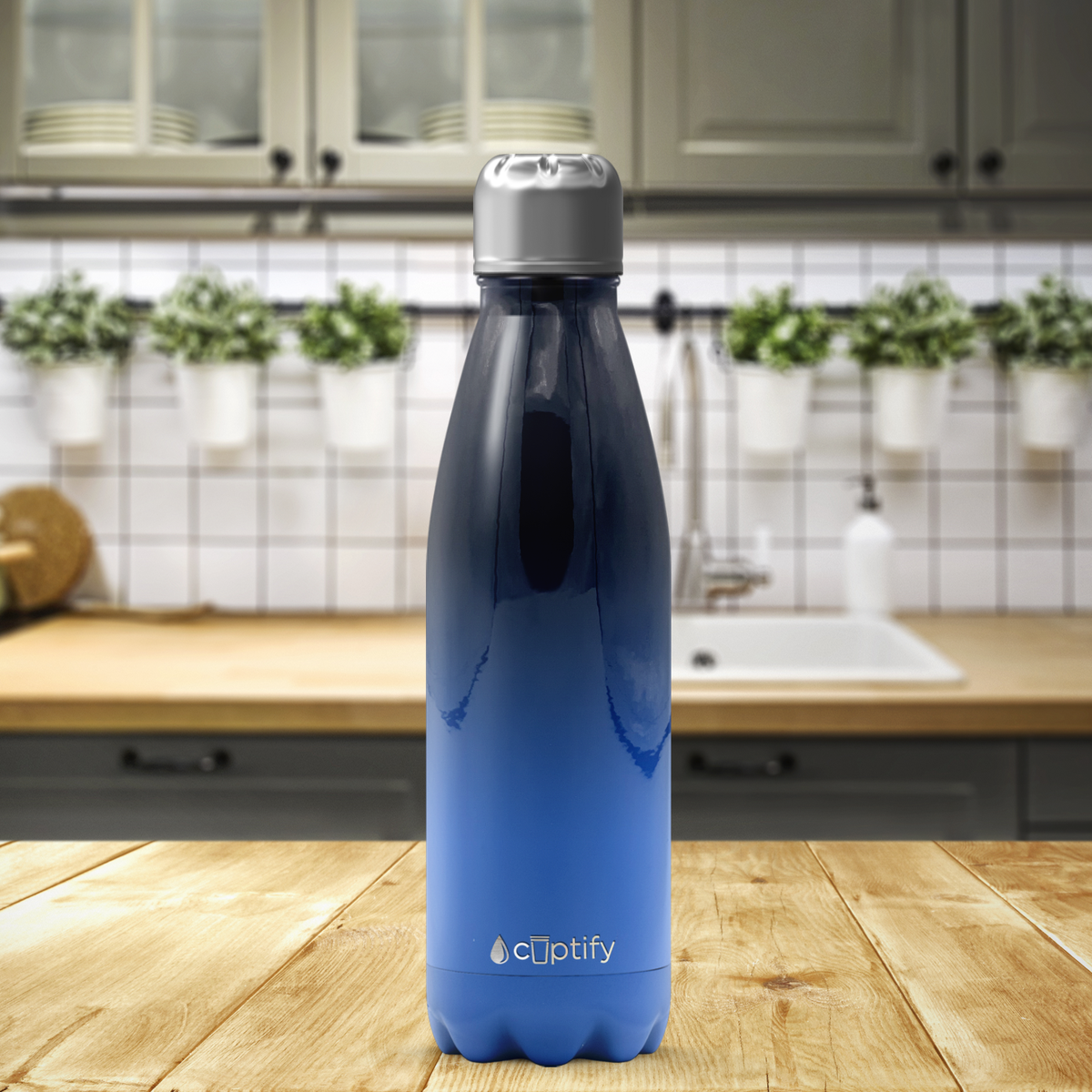 Midnight Sky Ombre 17oz Retro Water Bottle