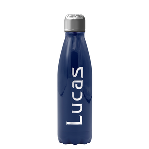 Cuptify Personalized on Navy Blue Gloss 17 oz Cola Can Bottle