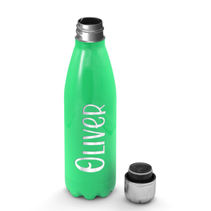 Cuptify Personalized on Neon Green Gloss 17 oz Cola Can Bottle