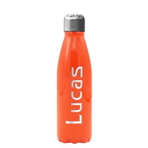 Cuptify Personalized on Orange Gloss 17 oz Cola Can Bottle