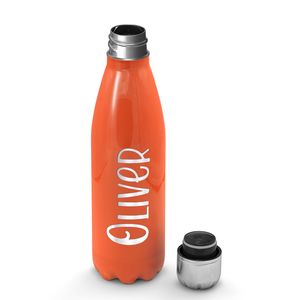 Cuptify Personalized on Orange Gloss 17 oz Cola Can Bottle