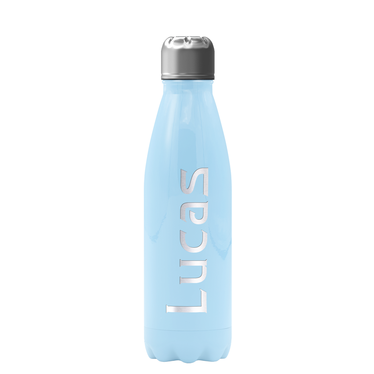 Cuptify Personalized on Pastel Blue Gloss 17 oz Cola Can Bottle