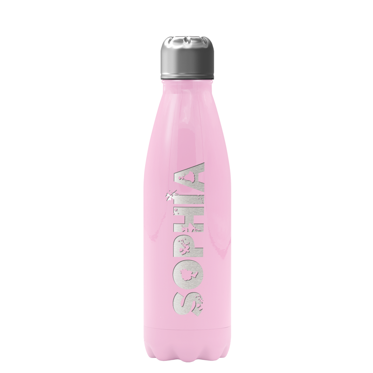 Cuptify Personalized on Pastel Pink Gloss 17 oz Cola Can Bottle