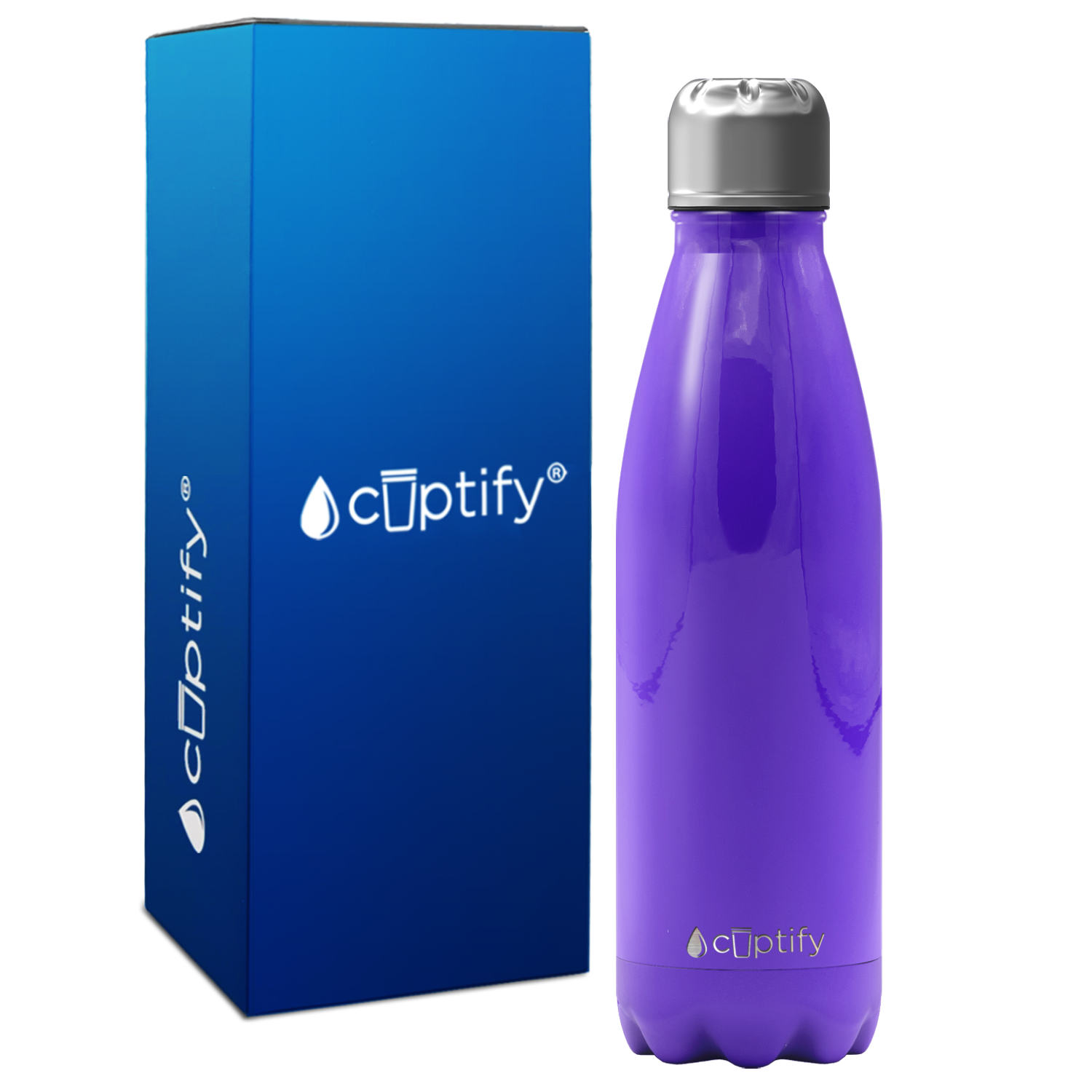 Purple Gloss 17oz Retro Water Bottle
