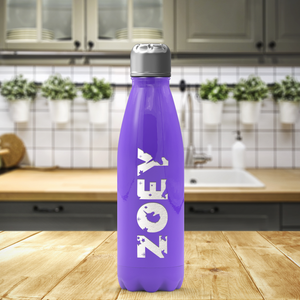 Cuptify Personalized on Purple Gloss 17 oz Cola Can Bottle