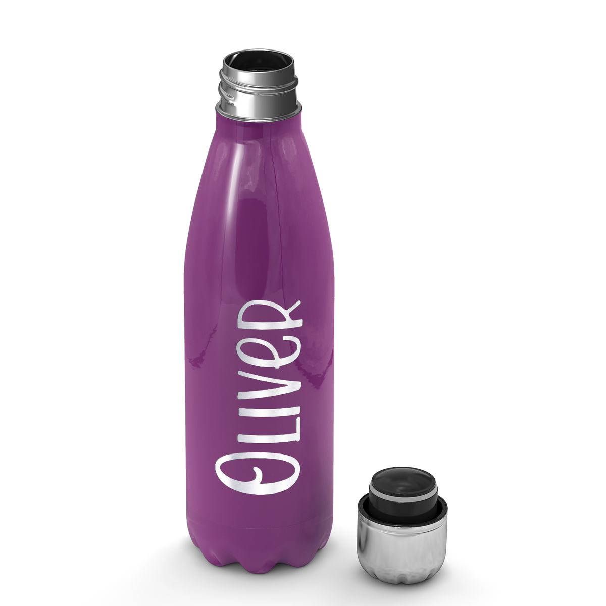 Cuptify Personalized on Plum Wine Gloss 17 oz Cola Can Bottle