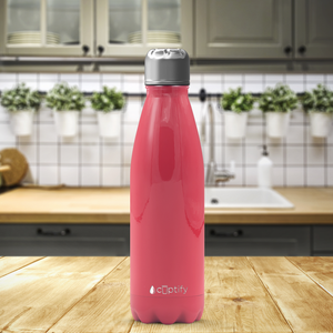 Red Gloss 17oz Retro Water Bottle