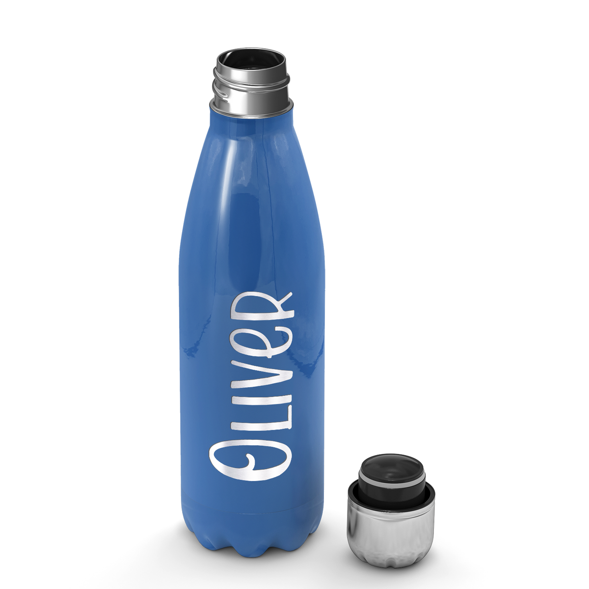 Cuptify Personalized on Sky Blue Gloss 17 oz Cola Can Bottle