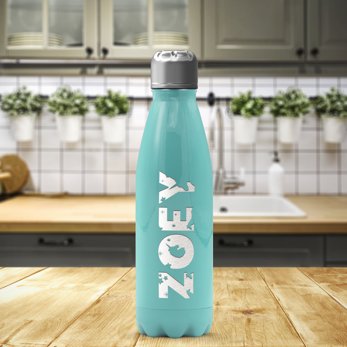 Cuptify Personalized on Seafoam Gloss 17 oz Cola Can Bottle
