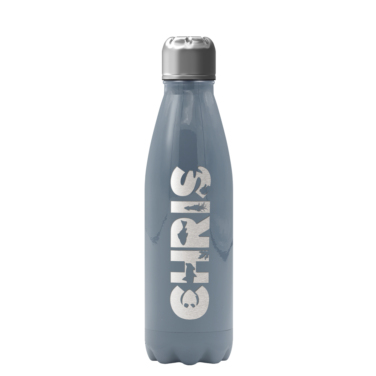 Cuptify Personalized on Squirrel Gray Gloss 17 oz Cola Can Bottle
