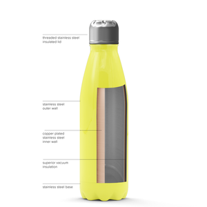 Cuptify Personalized on Sunshine Yellow Gloss 17 oz Cola Can Bottle