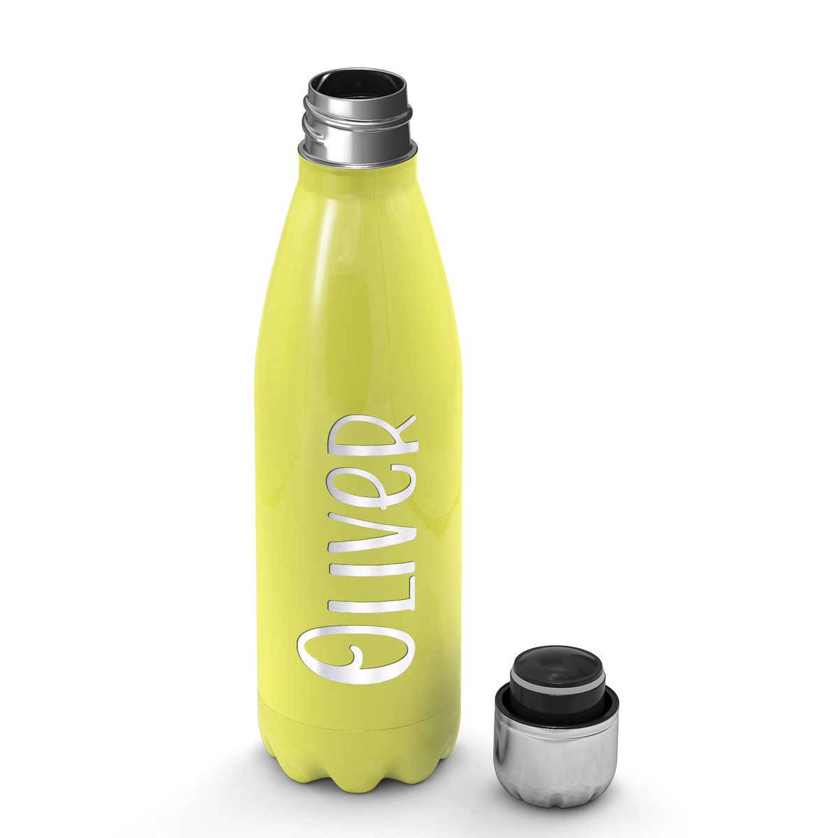 Cuptify Personalized on Sunshine Yellow Gloss 17 oz Cola Can Bottle