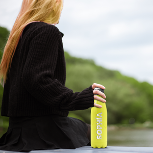 Cuptify Personalized on Sunshine Yellow Gloss 17 oz Cola Can Bottle