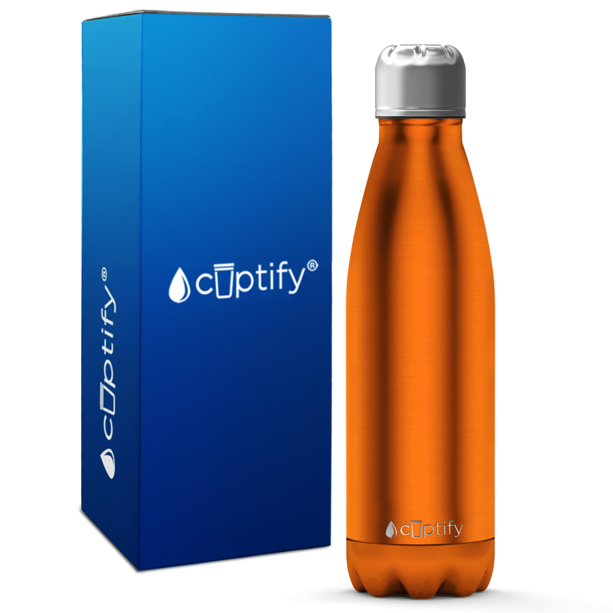 Orange Translucent 17oz Retro Water Bottle