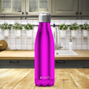Pink Translucent 17oz Retro Water Bottle