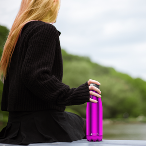 Pink Translucent 17oz Retro Water Bottle