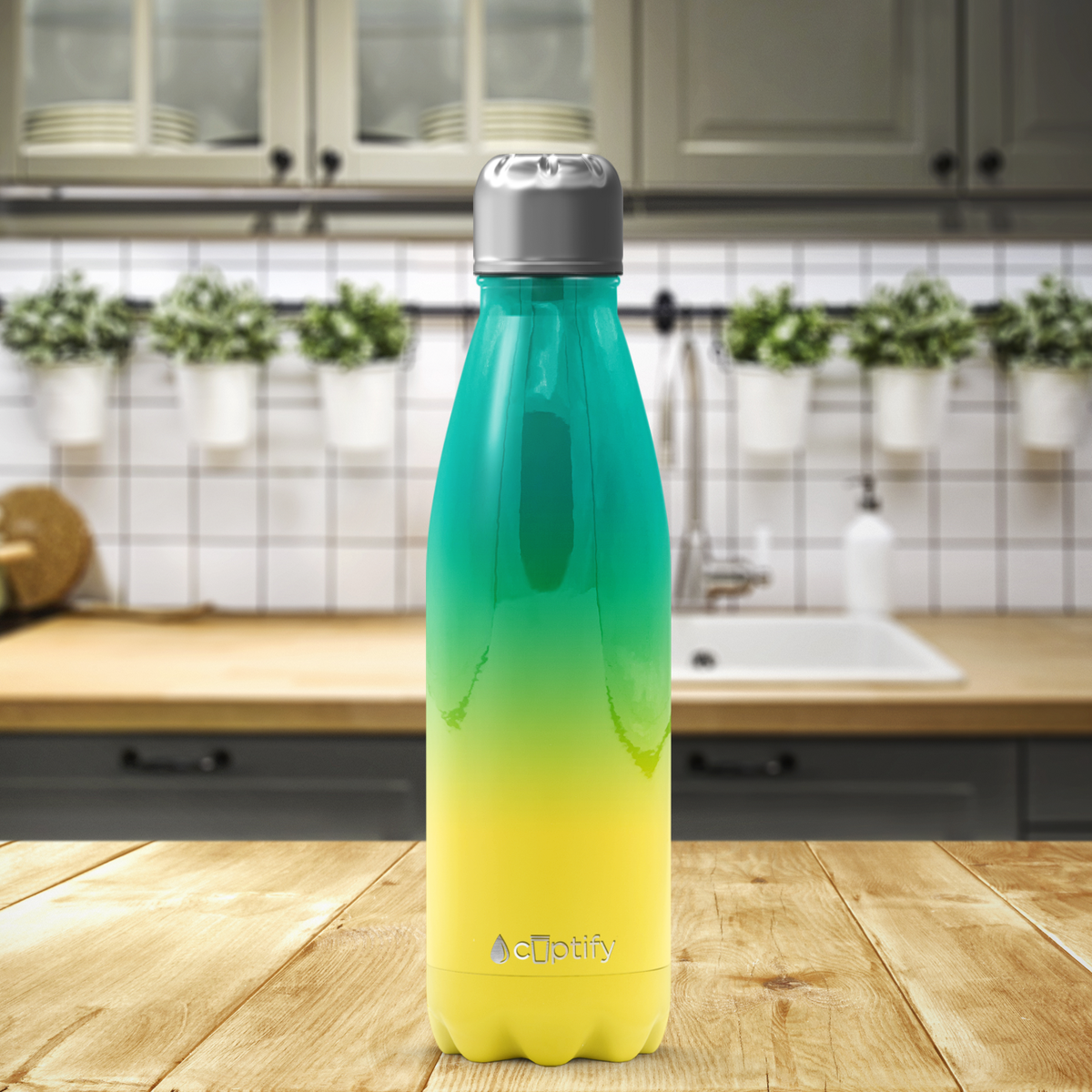 Tropical Ombre 17oz Retro Water Bottle