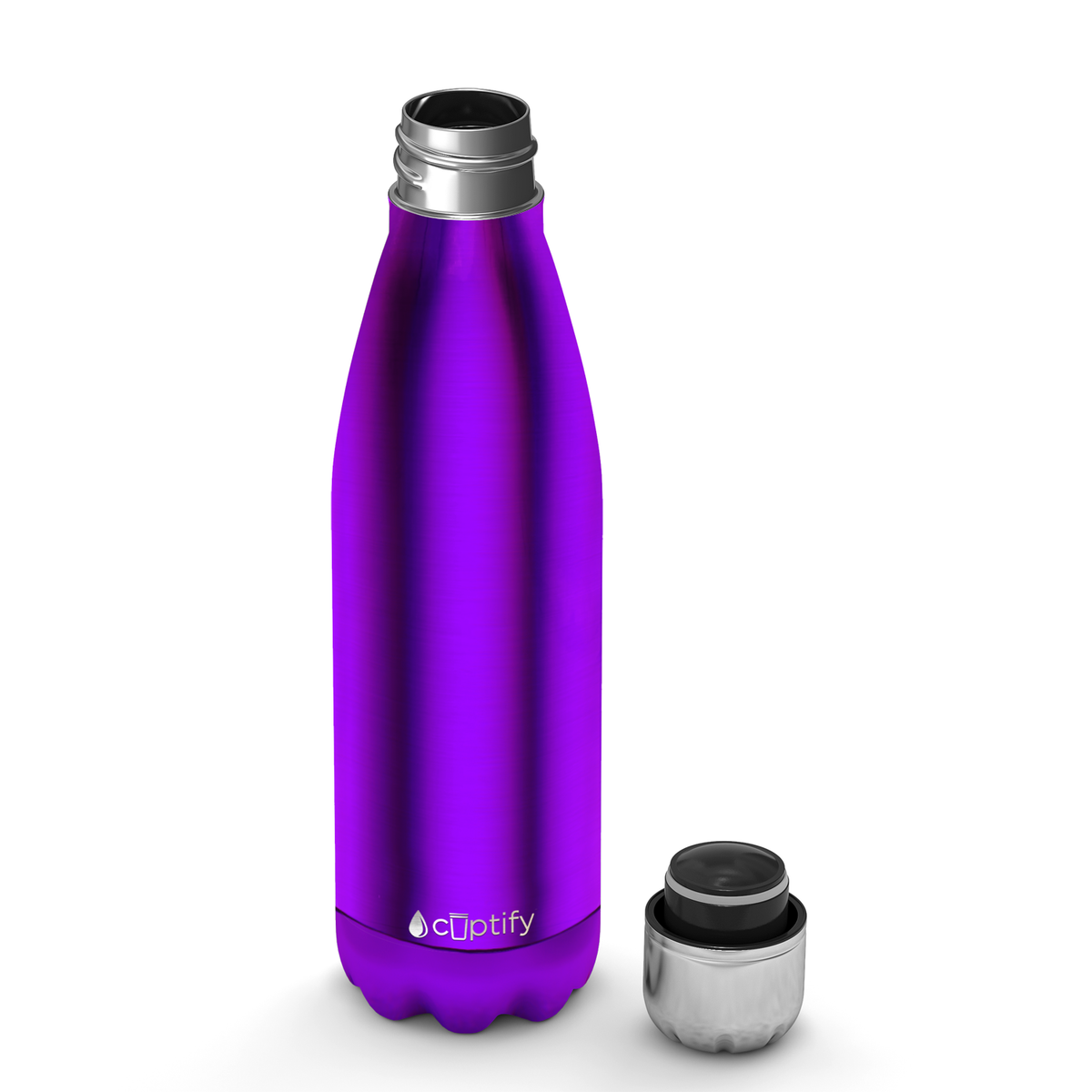 Purple Translucent 17oz Retro Water Bottle