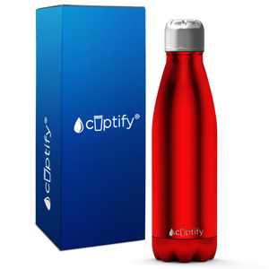 Red Translucent 17oz Retro Water Bottle