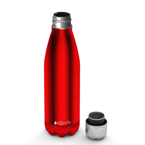 Red Translucent 17oz Retro Water Bottle