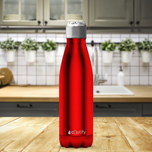 Red Translucent 17oz Retro Water Bottle