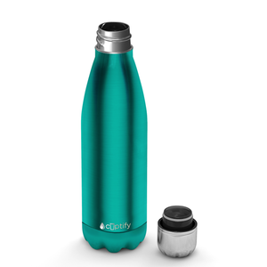 Teal Translucent 17oz Retro Water Bottle