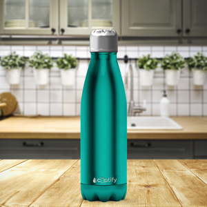 Teal Translucent 17oz Retro Water Bottle