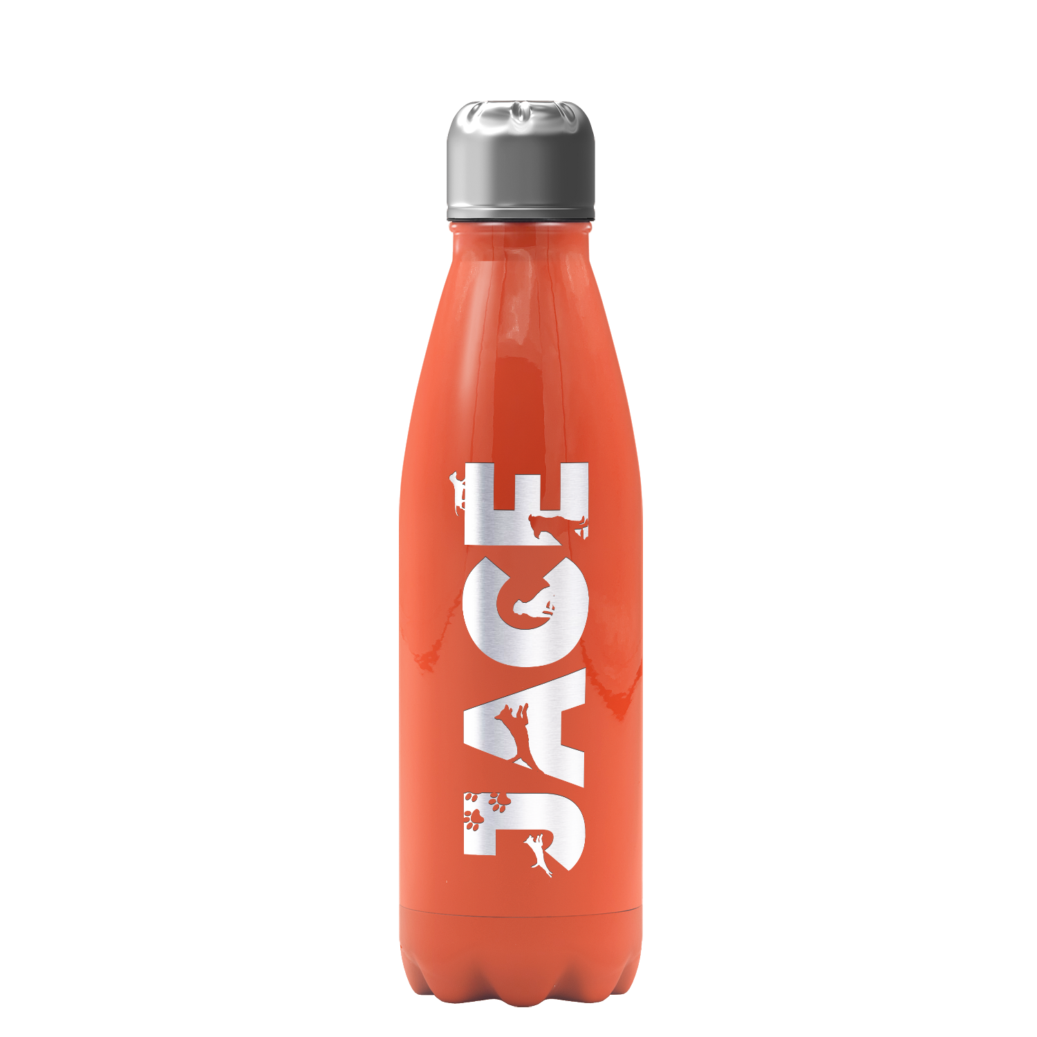 Cuptify Boys Personalized Laser Engraved on Vermilion Gloss 17 oz Cola Bottle
