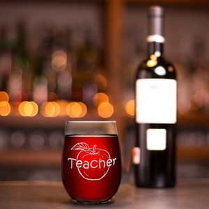 Teacher on 17oz Stemless Wine Glass