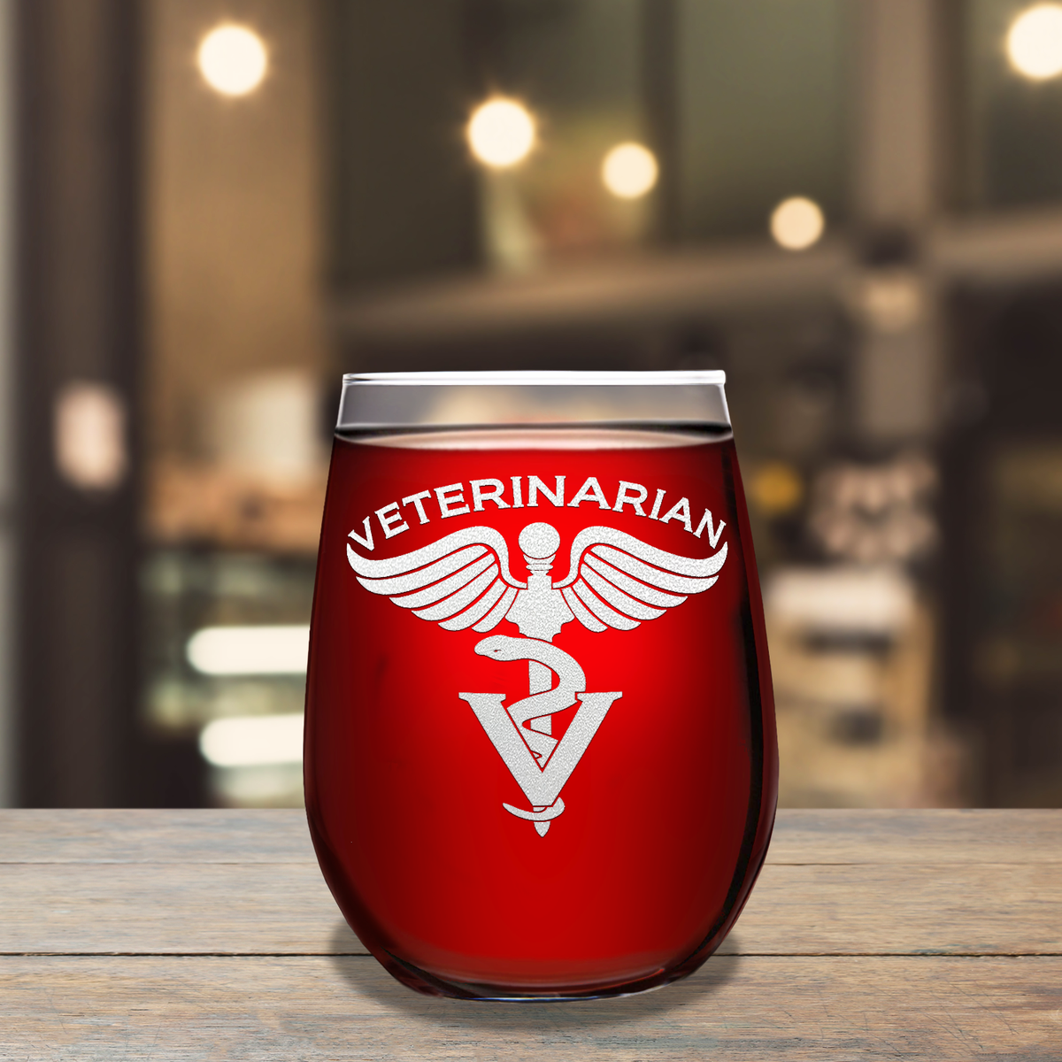 Veterinarian 17oz Stemless Wine Glass