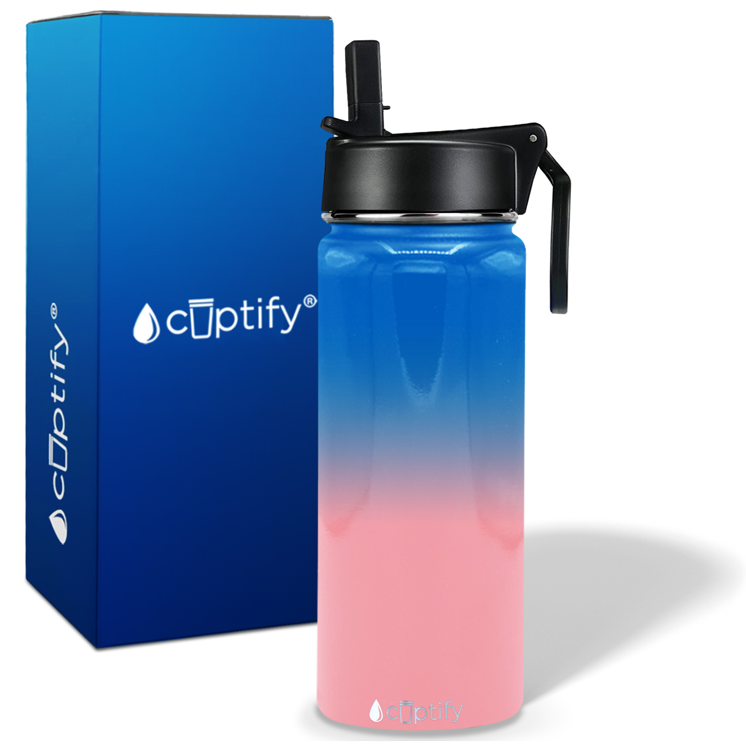 Bubble Gum Ombre 18oz Wide Mouth Water Bottle