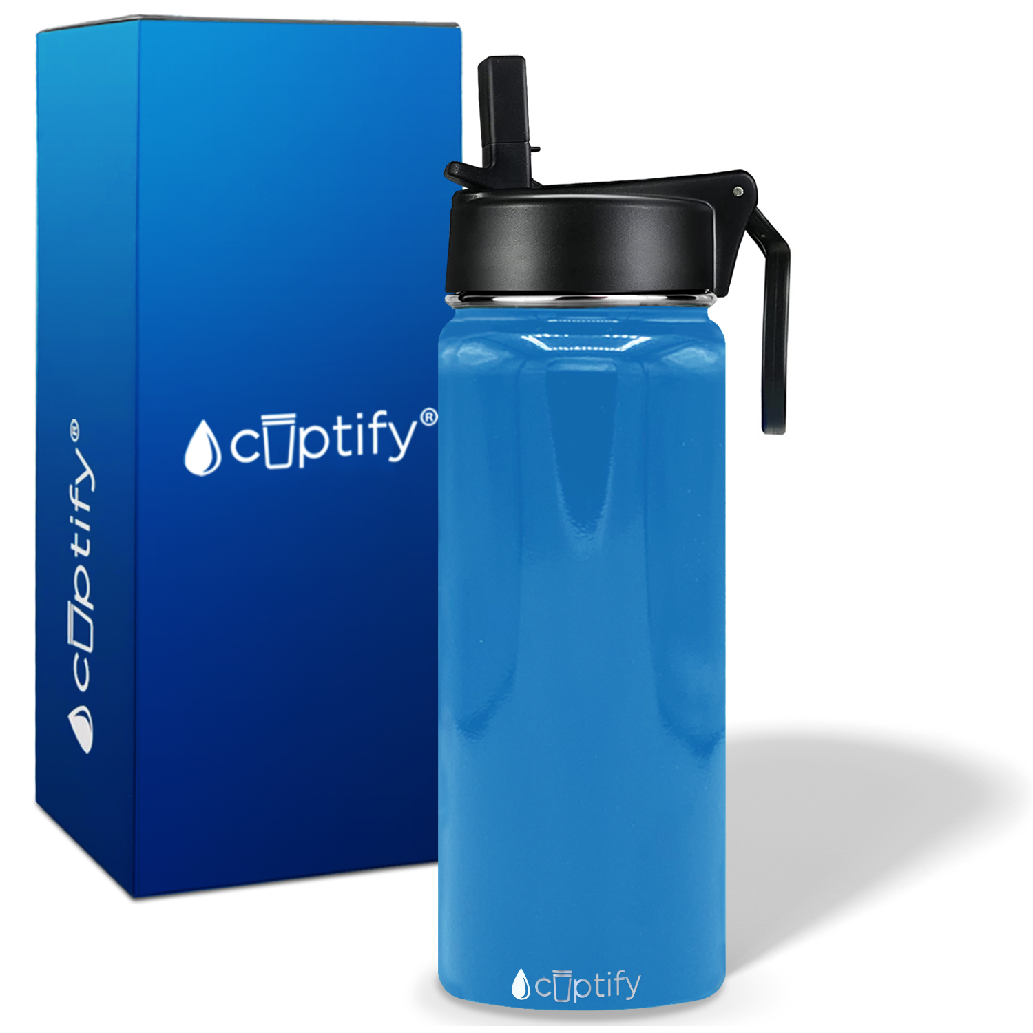 Baby Blue 18oz Wide Mouth Water Bottle