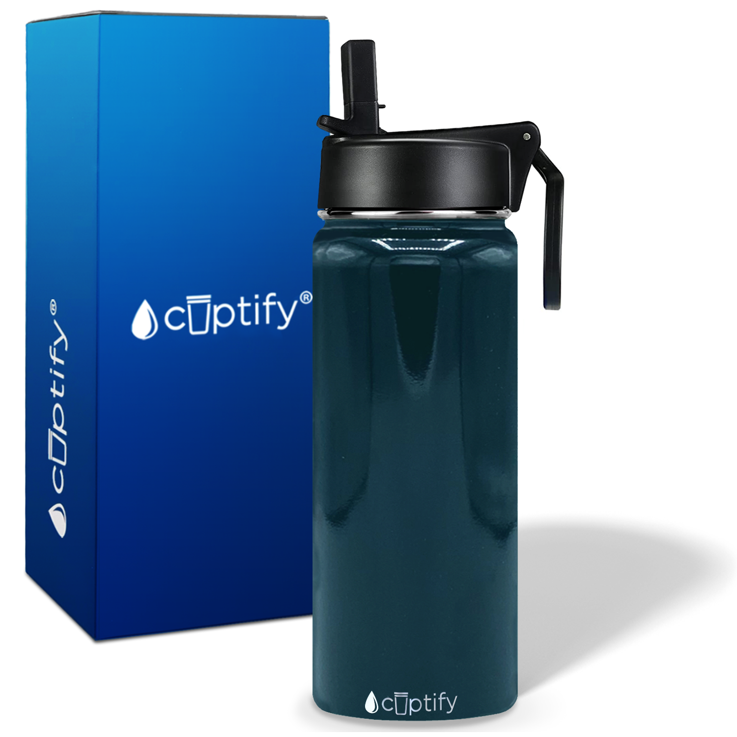 Blue Sea 18oz Wide Mouth Water Bottle