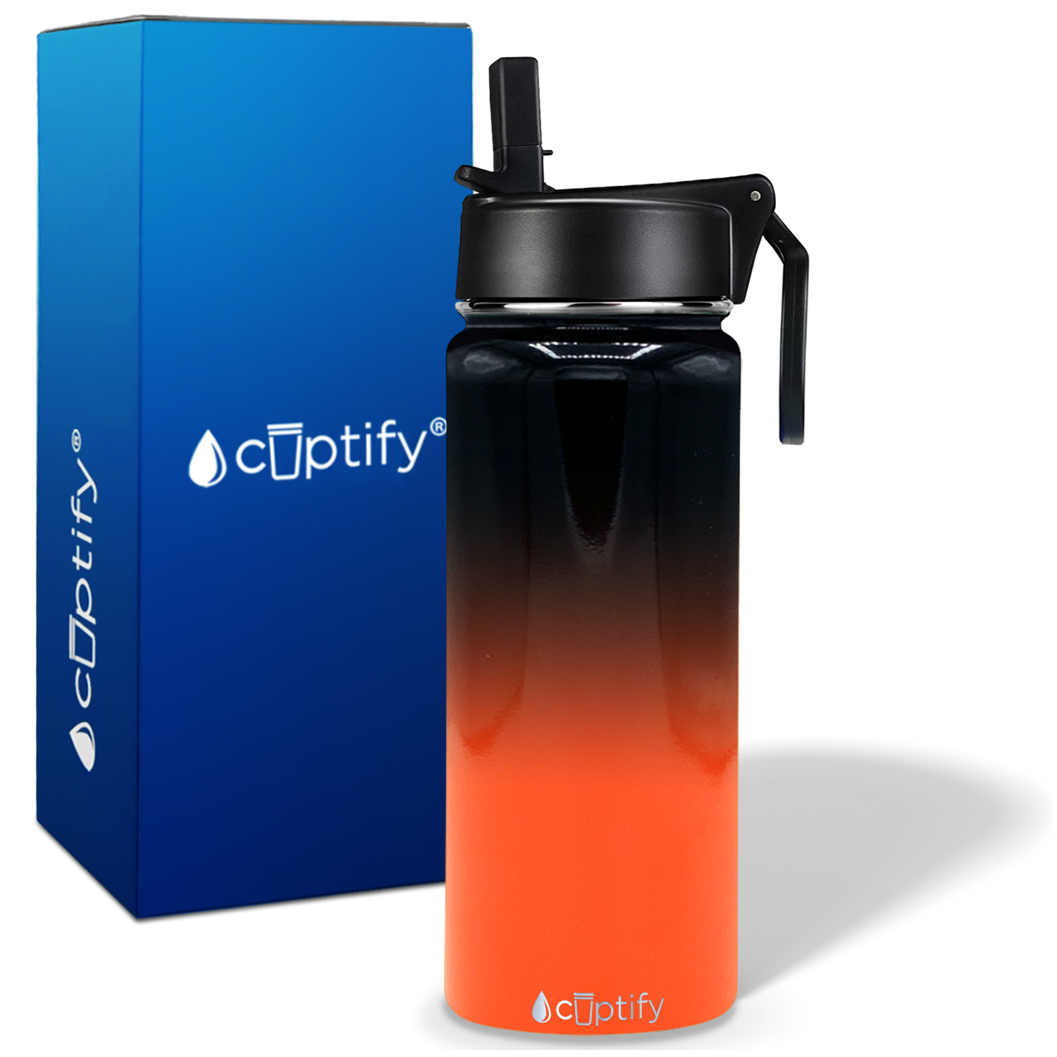 Cincinnati Ombre 18oz Wide Mouth Water Bottle