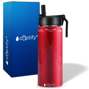 Red Glitter 18oz Wide Mouth Water Bottle