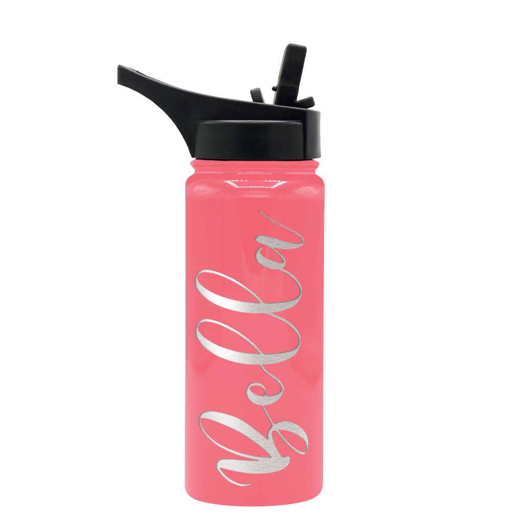 Cuptify Personalized Laser Engraved on Guava Gloss 18 oz Bottle