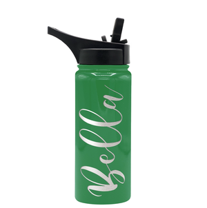 Cuptify Personalized Laser Engraved on Kelly Green Gloss 18 oz Bottle