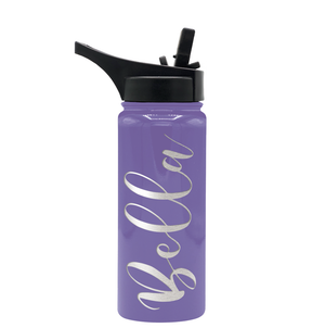 Cuptify Personalized Laser Engraved on Lavender Gloss 18 oz Bottle