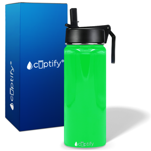 Neon Green 18oz Wide Mouth Water Bottle