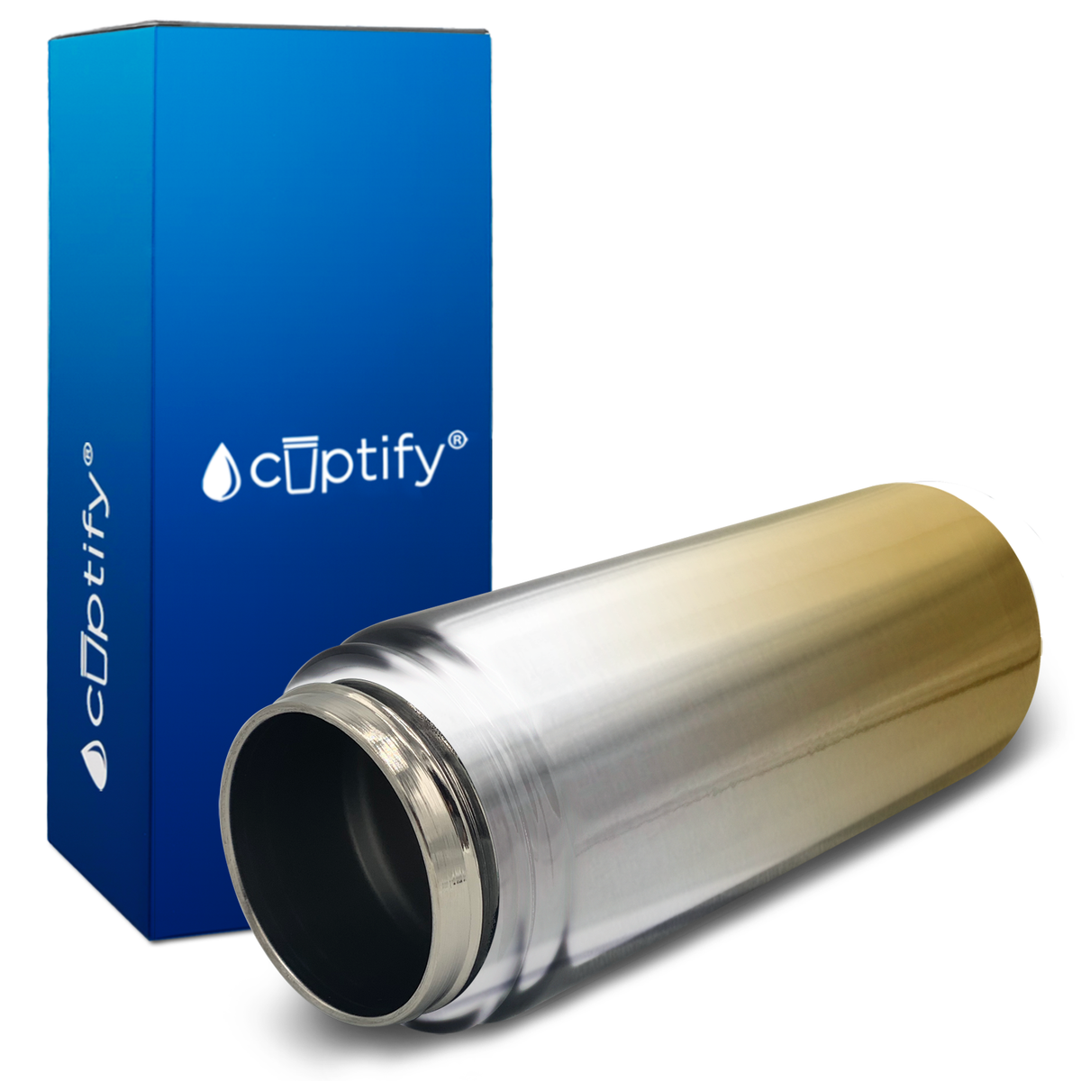 Gold Ombre Translucent 18oz Wide Mouth Water Bottle