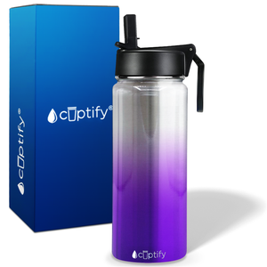 Purple Ombre Translucent 18oz Wide Mouth Water Bottle