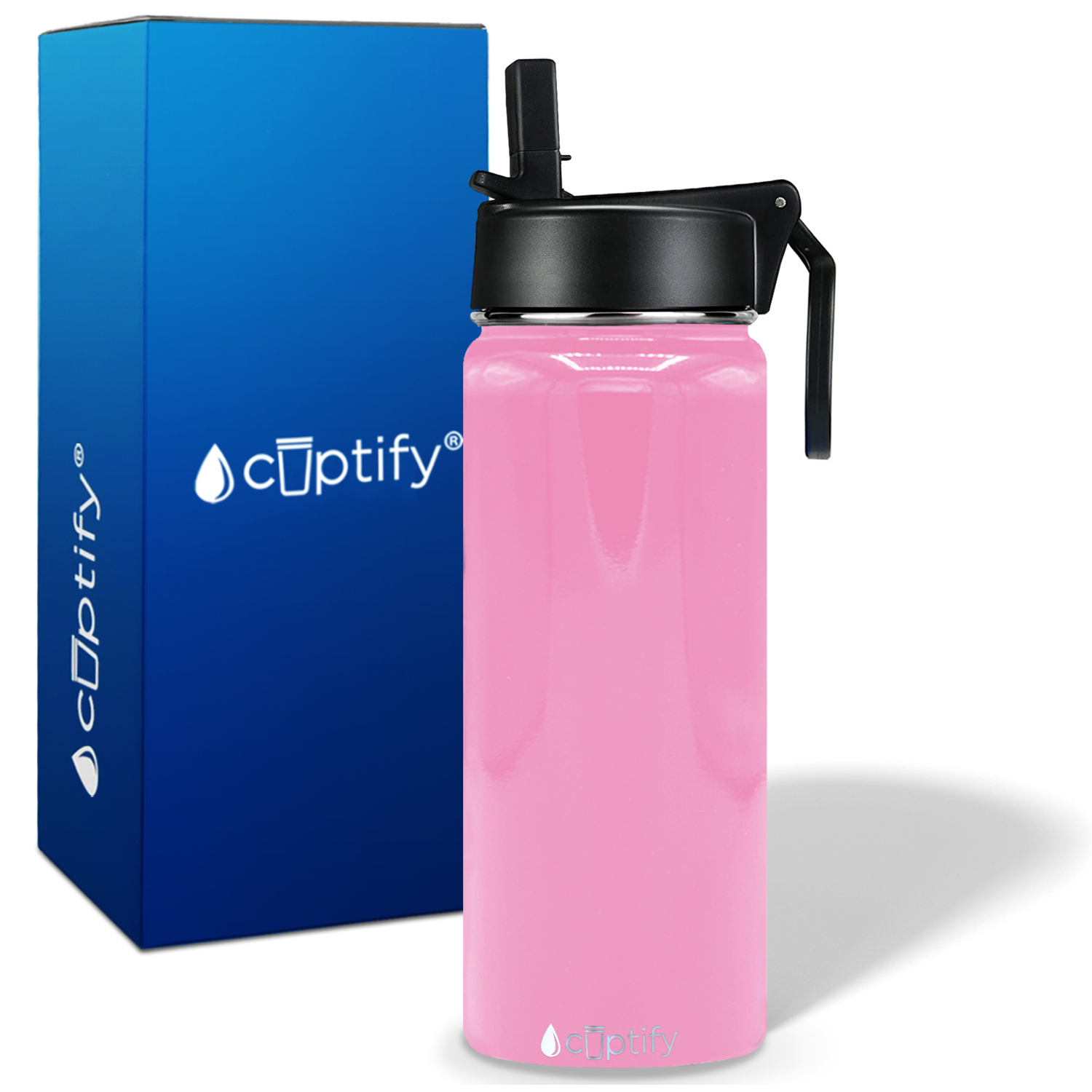 Pastel Pink 18oz Wide Mouth Water Bottle