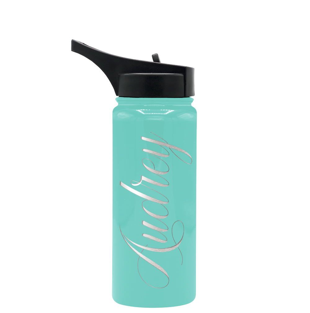 Cuptify Personalized Laser Engraved on Seafoam Gloss 18 oz Bottle